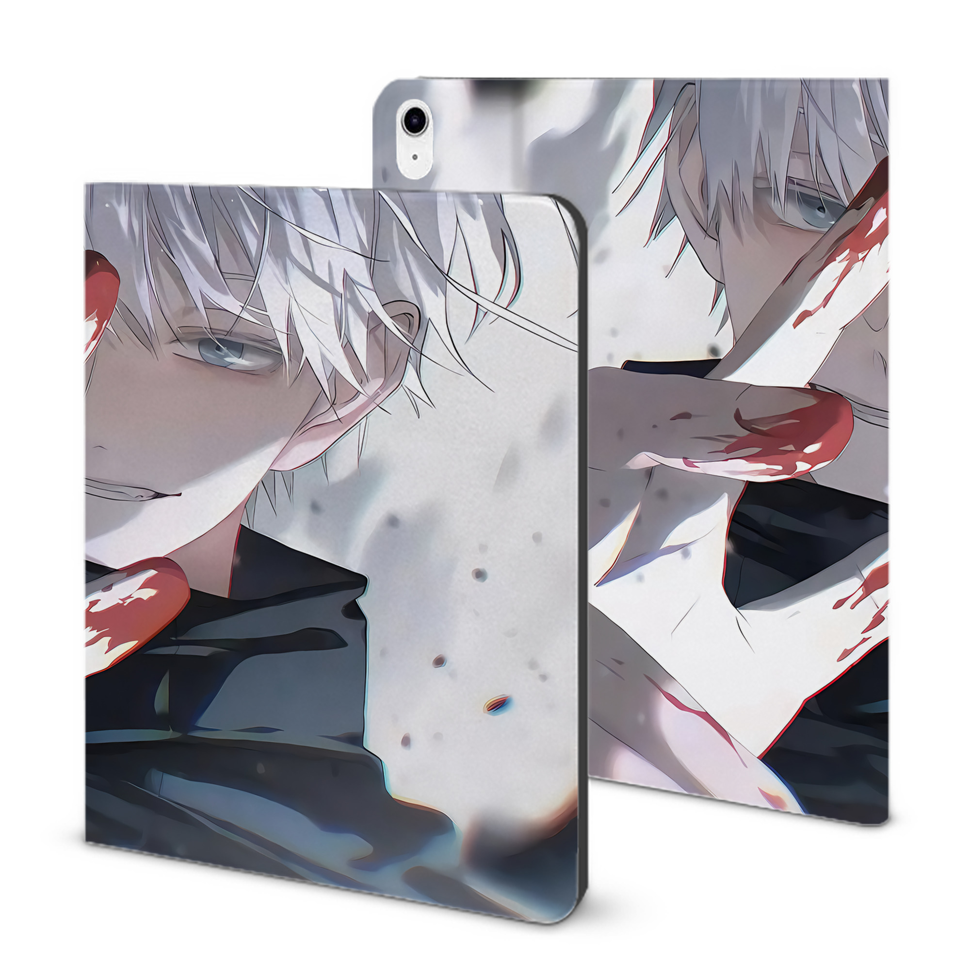 （画像用） 呪術廻戦 Jujutsu Kaisen IPad ケース ブック型 PUレザー TPU 耐衝撃 軽量 薄型 ペン収納なし 全面保護 IPad 各モデル対応